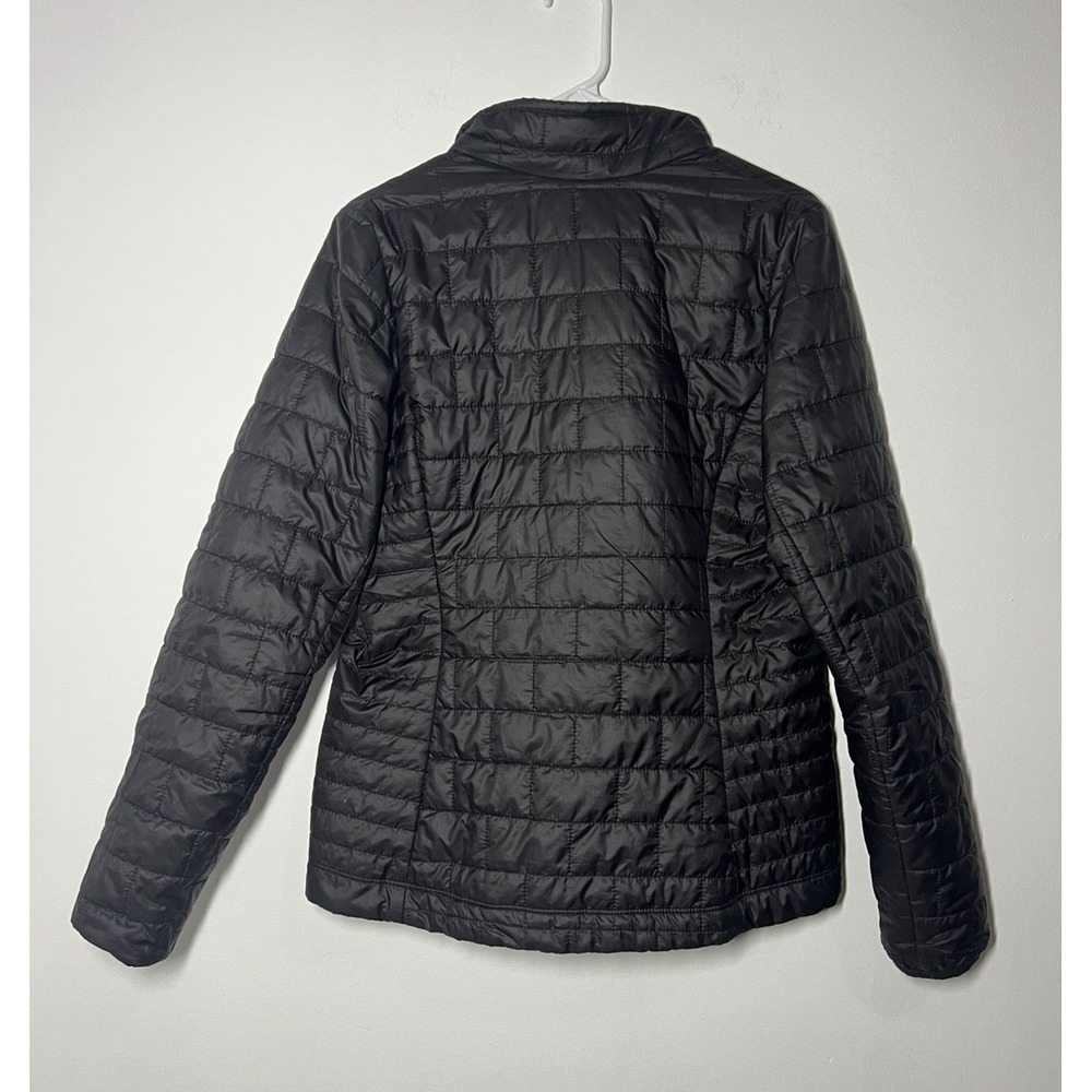Patagonia Women's Black Nano Full Zip Puffer Jacket Coat - Size Medium, EUC - Picture 6 of 8